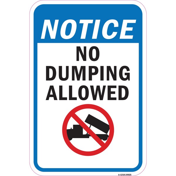 Signmission Safety Sign, 12 in Height, Aluminum, 18 in Length, 24925 A-1218-24925 - main